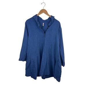 South Street Linen Popover Tunic Oversized